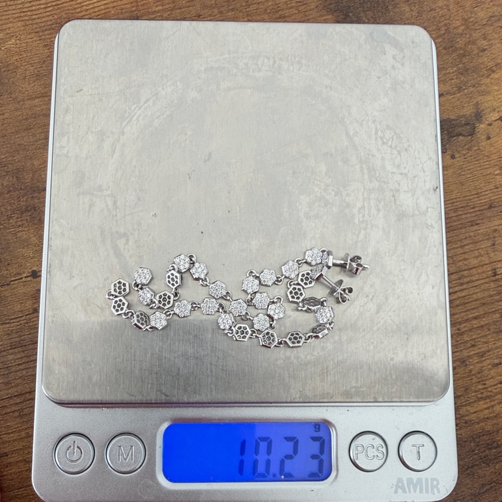 18k white gold Birks Diamond Drop Earrings - Picture 16 of 16